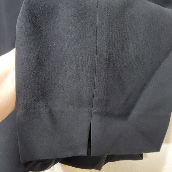 Lafayette 148 Bleeker Black Pants 12 Ankle Side Zip Slacks - Picture 5 of 7